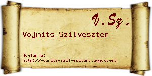 Vojnits Szilveszter névjegykártya